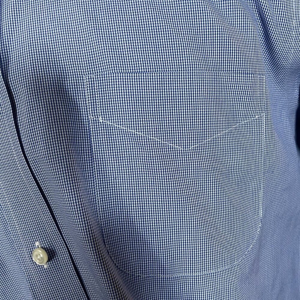 Brooks Brothers Men's Milano Blue White Long Sleeve Button Down Shirt 16.5 34 - Picture 3 of 8